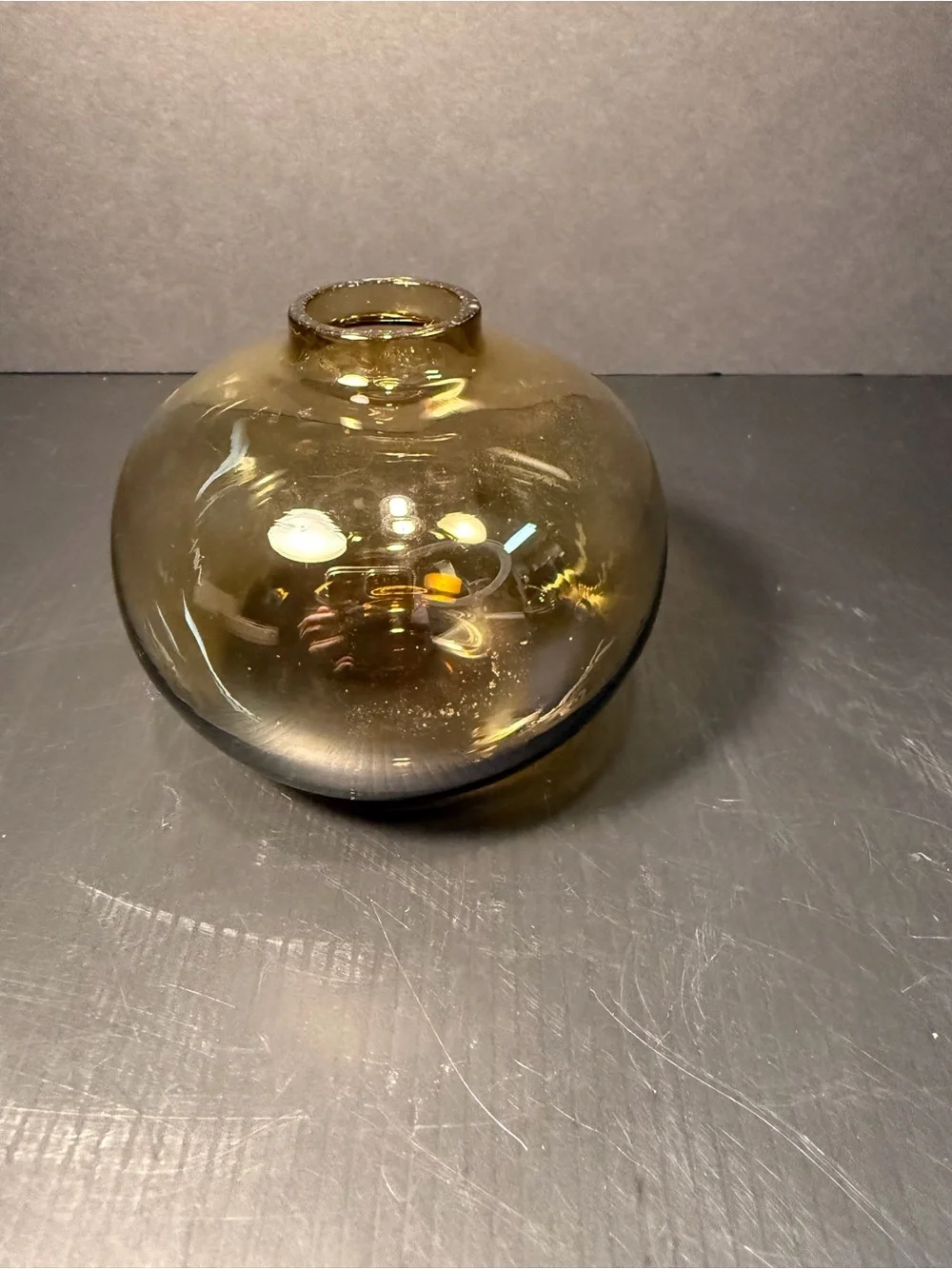 Vintage IKEA Salong Glass Bud Vases - Set of 2 Moss Green & Amber Brown